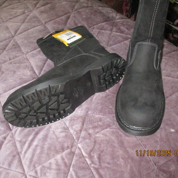 new with tags Herman survivors  men\'s black leather sz 14 steel toe M main image 4